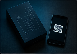 Unboxing a streaming device to set up TVNado